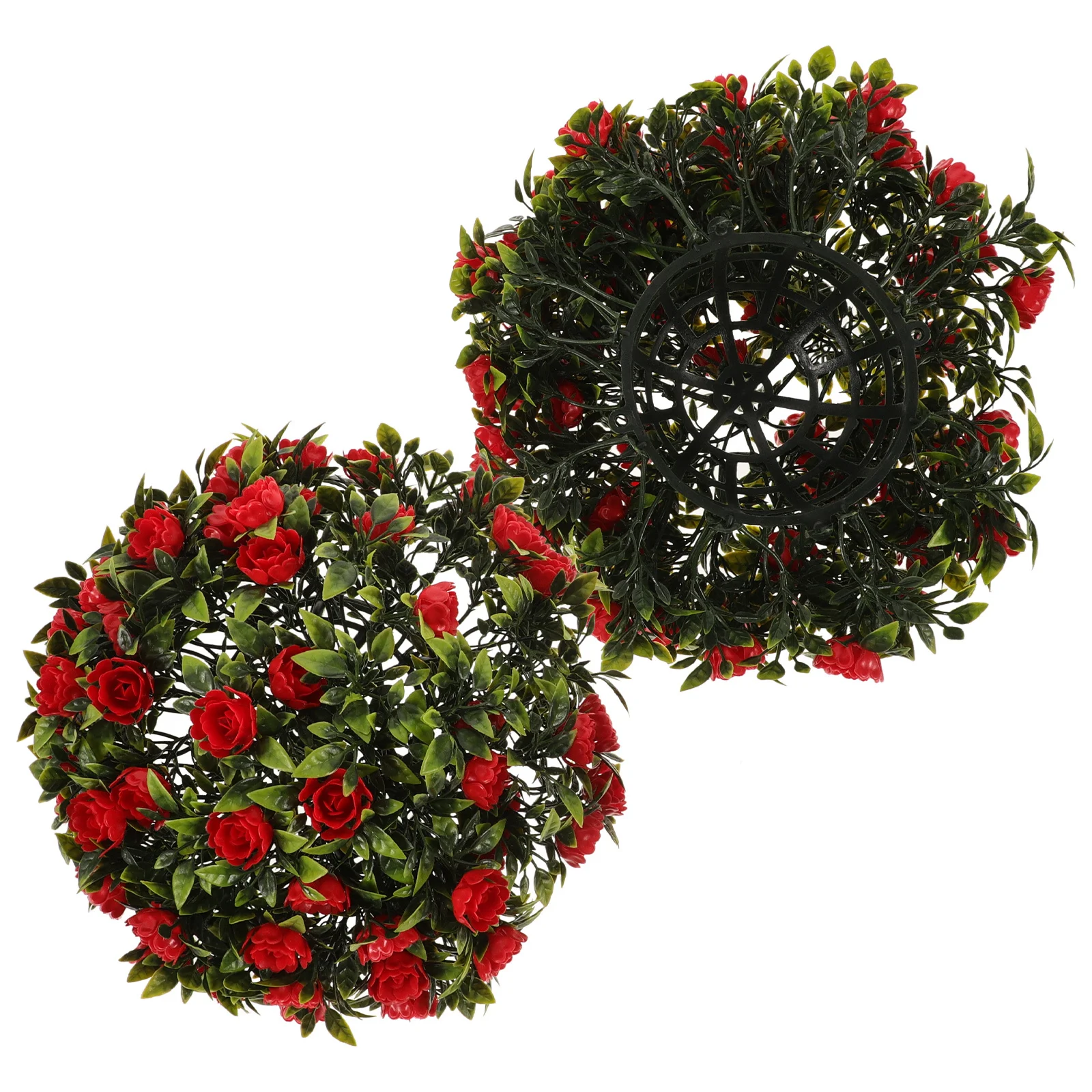 

Plastic Plant Topiary Ball Weather Resistant Fading Proof Decorative Hanging Ball for Christmas Valentine Day Party Supplies