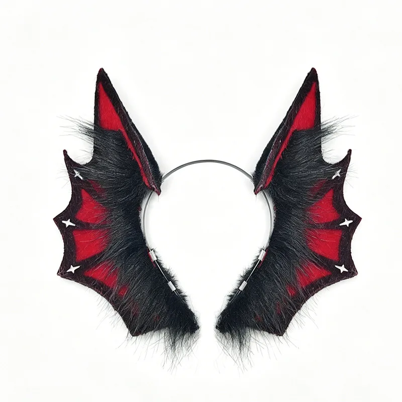 New Handmade Halloween Sea Monster Demon Beast Ear Headband Night Club Dark Furry Simulation Ear Headband KC Cosplay Props