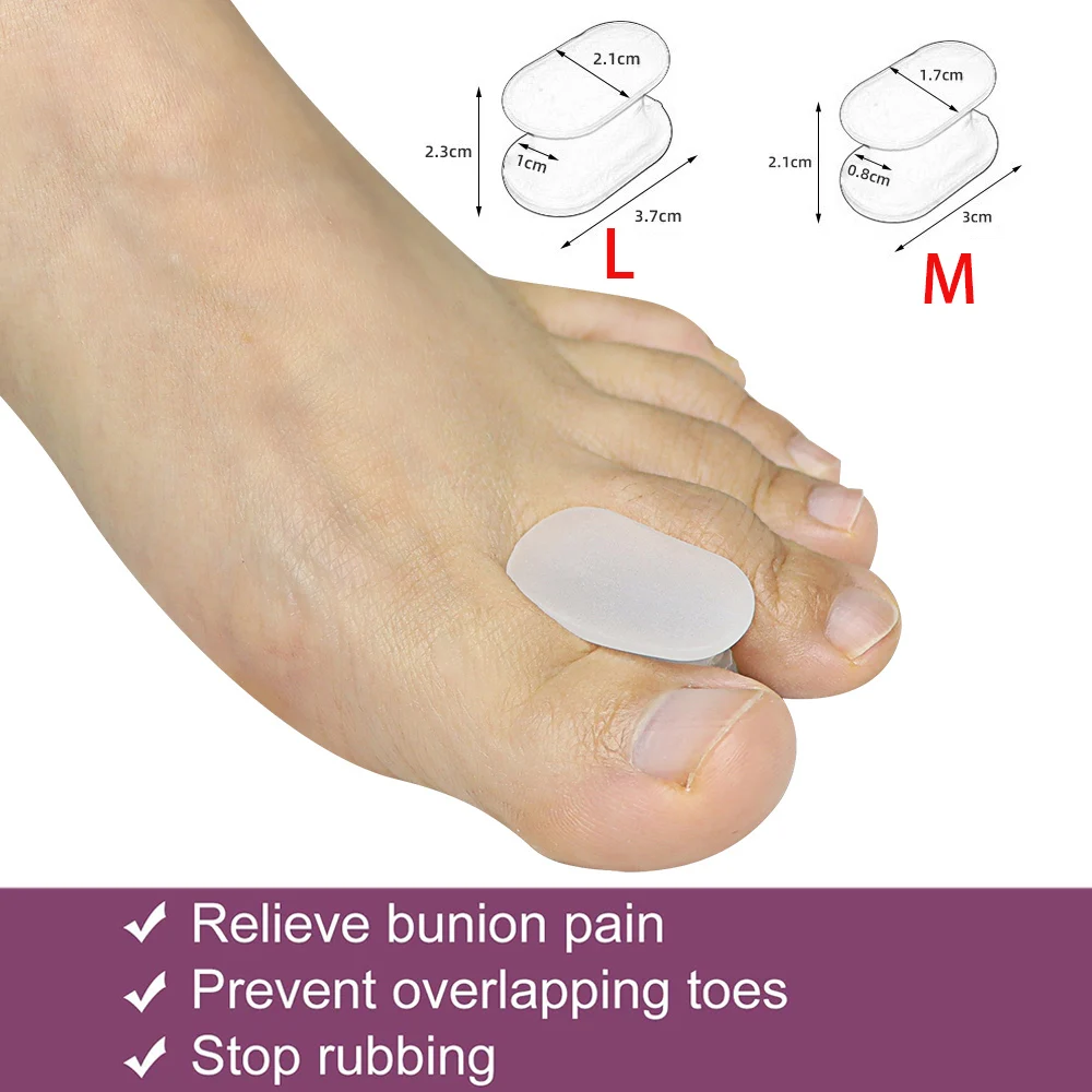 ペックスメン 2/4個入り トゥースペーサー セパレーター 外反母趾矯正 ジェル トゥープロテクター 重なり合う指を矯正するための男性と女性用