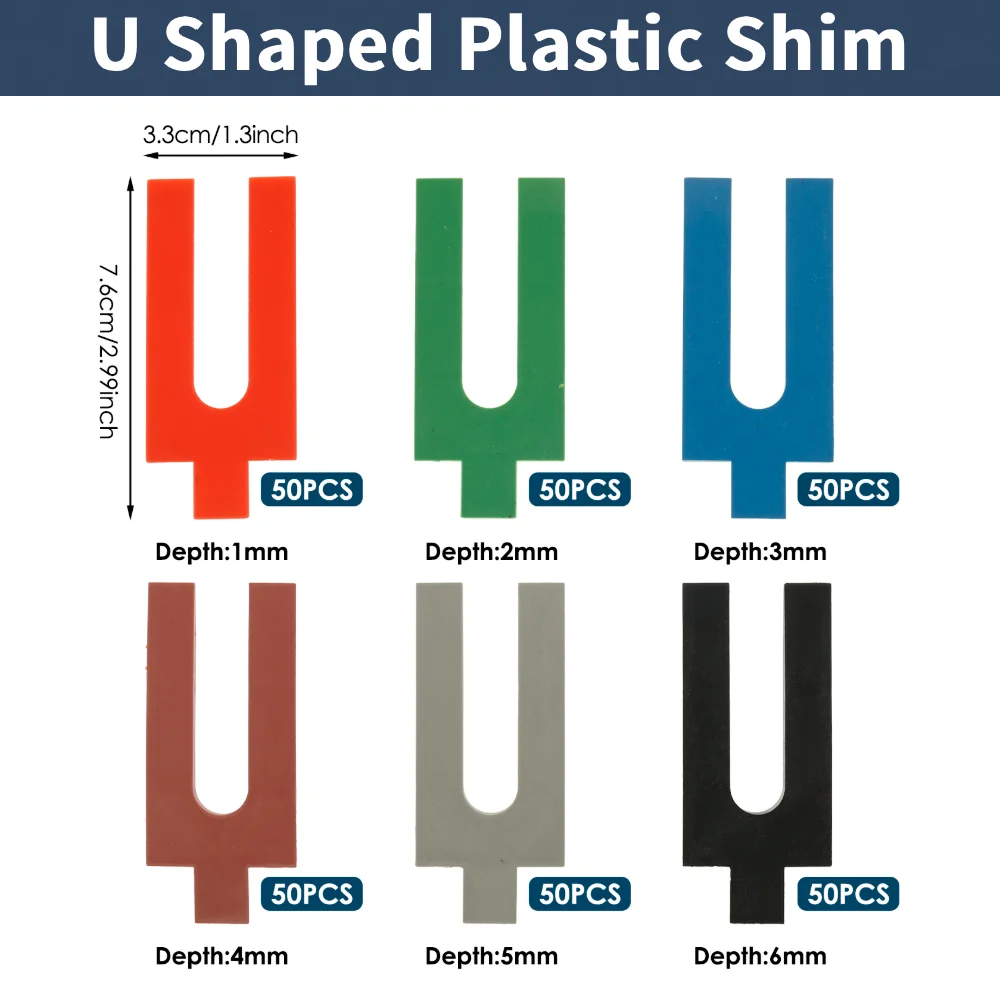 300 Pcs Reusable U-Shape Ceramic Spacers Tile Clips Leveling System Wedge for Floor Wall Tile Gap Fixing Construction Tools