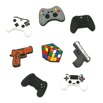 악어 액세서리에 대한 게임 구두 매력 Charsm 나막신 버블 슬라이드 샌들 PVC 구두 장식 여자 여자 파티 선물