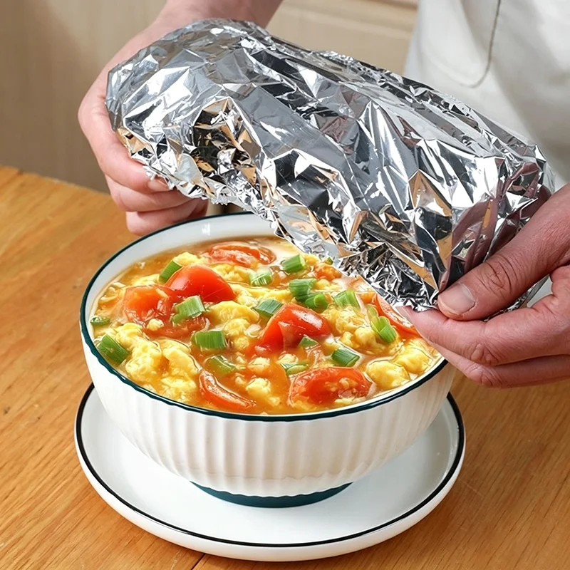 200PCS Repeatable Aluminum Foil Insulation Covers - Eco-Friendly Kitchen Food Covers for Bowls & Dishes Storage for Kitchen