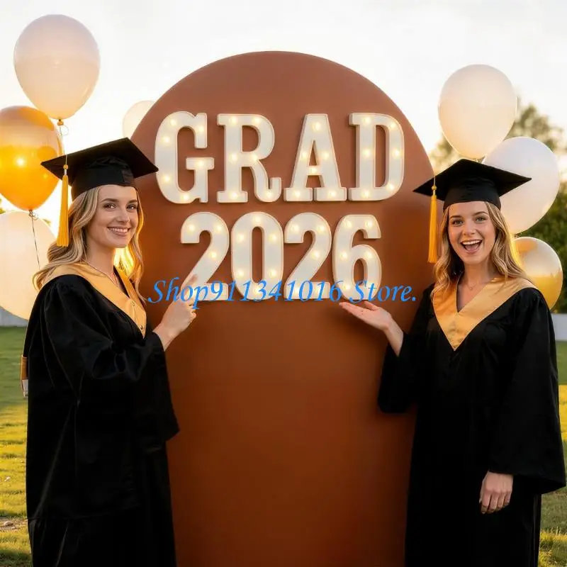 

8Pcs Bright LED Light Up Graduation Decors With 2026 Number For Table Display