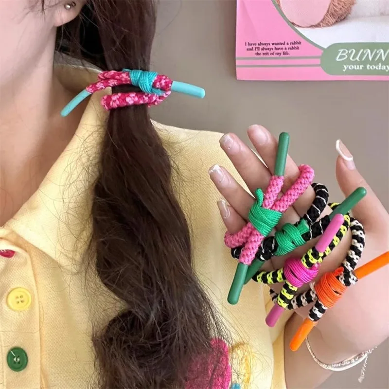 1/2pcs Simple High Ponytail Rubber Bands Girls Hairbands Hair Scrunchies Hair Style Accessories Elastic Hair Tie Ponytail Holder
