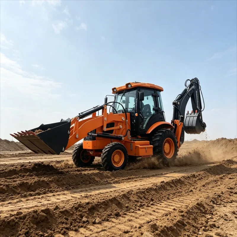 Customized Twin Function Loader Backhoe Both Ends Use For Excavation And Material Handling Industrial Heavy Duty