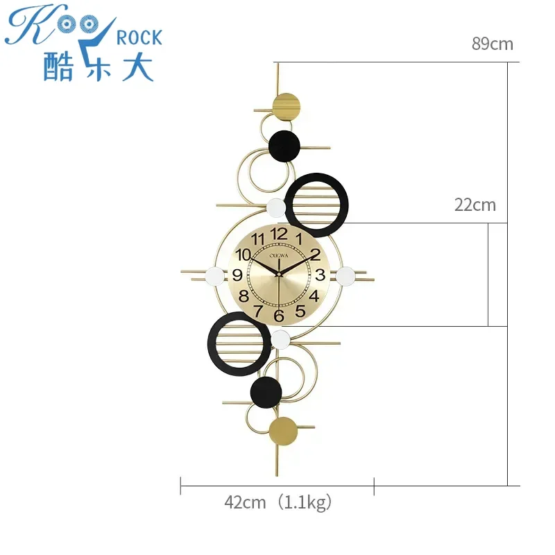 

Роскошные настенные часы Nordic Light, часы для домашней атмосферы, персонализированные креативные сети, красные художественные тихие кварцевые часы для спальни