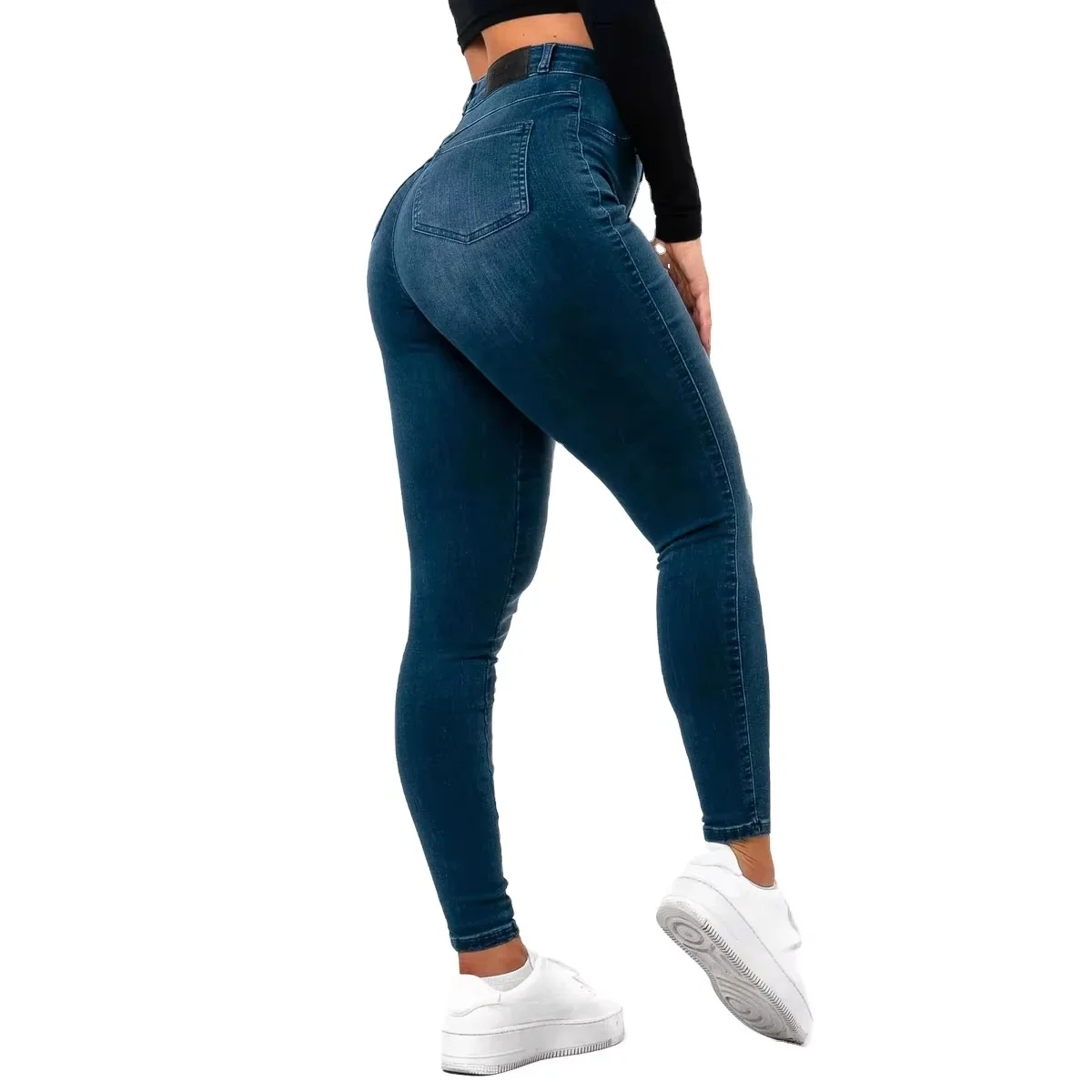 OEM Custom Women's Denim Shorts Waist Cut Out Shorts Ladies Fashion Washed Denim Short Jeans Woven High Waist