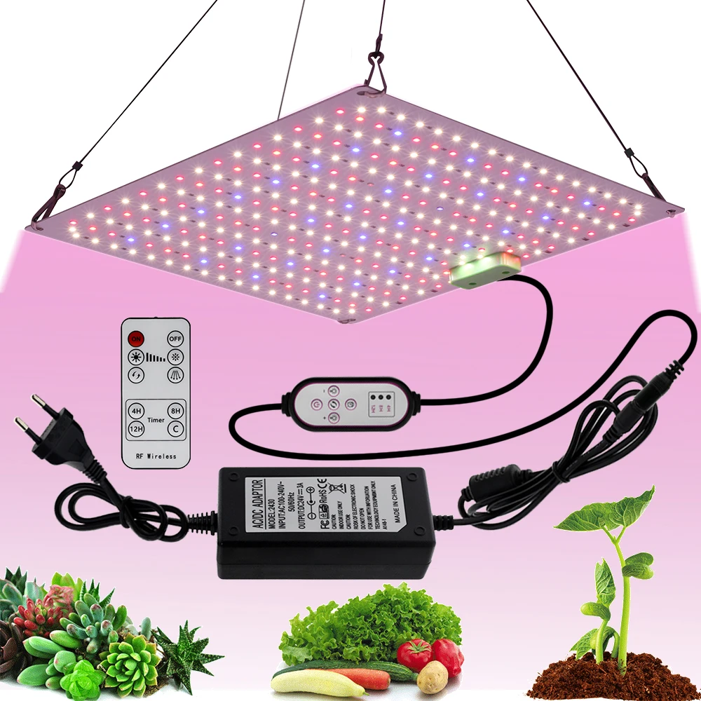 

Efficient Quantum Board LED Growth Lamp With Remote Control Full Spectrum Indoor Plant Growth Lamp With Multiple Modes