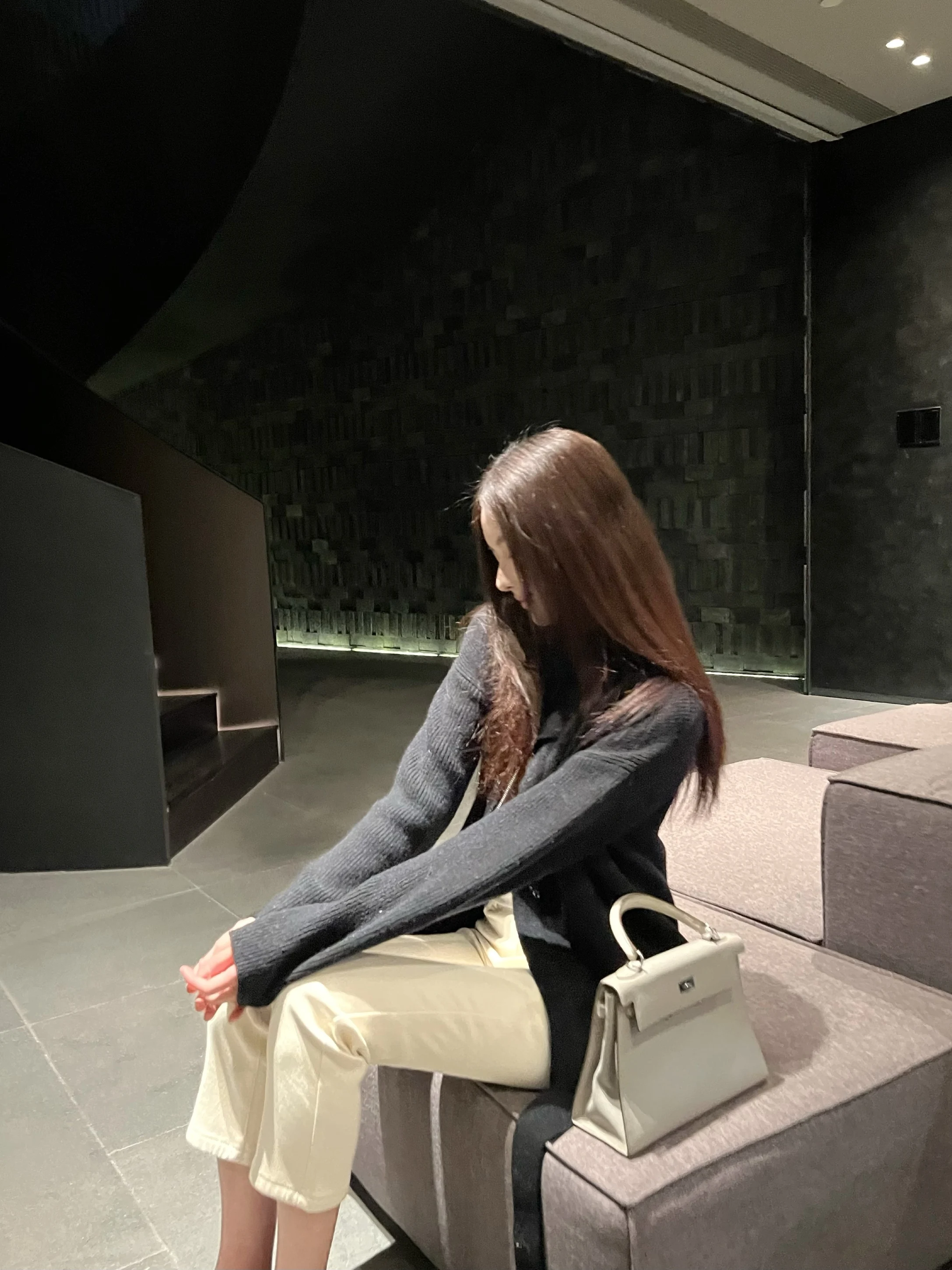 

Nemowu k Era Thiened ort Knitted Sweater Coat Women's Casual Sle Waist-Cinching Stand Collar Long Sve Top