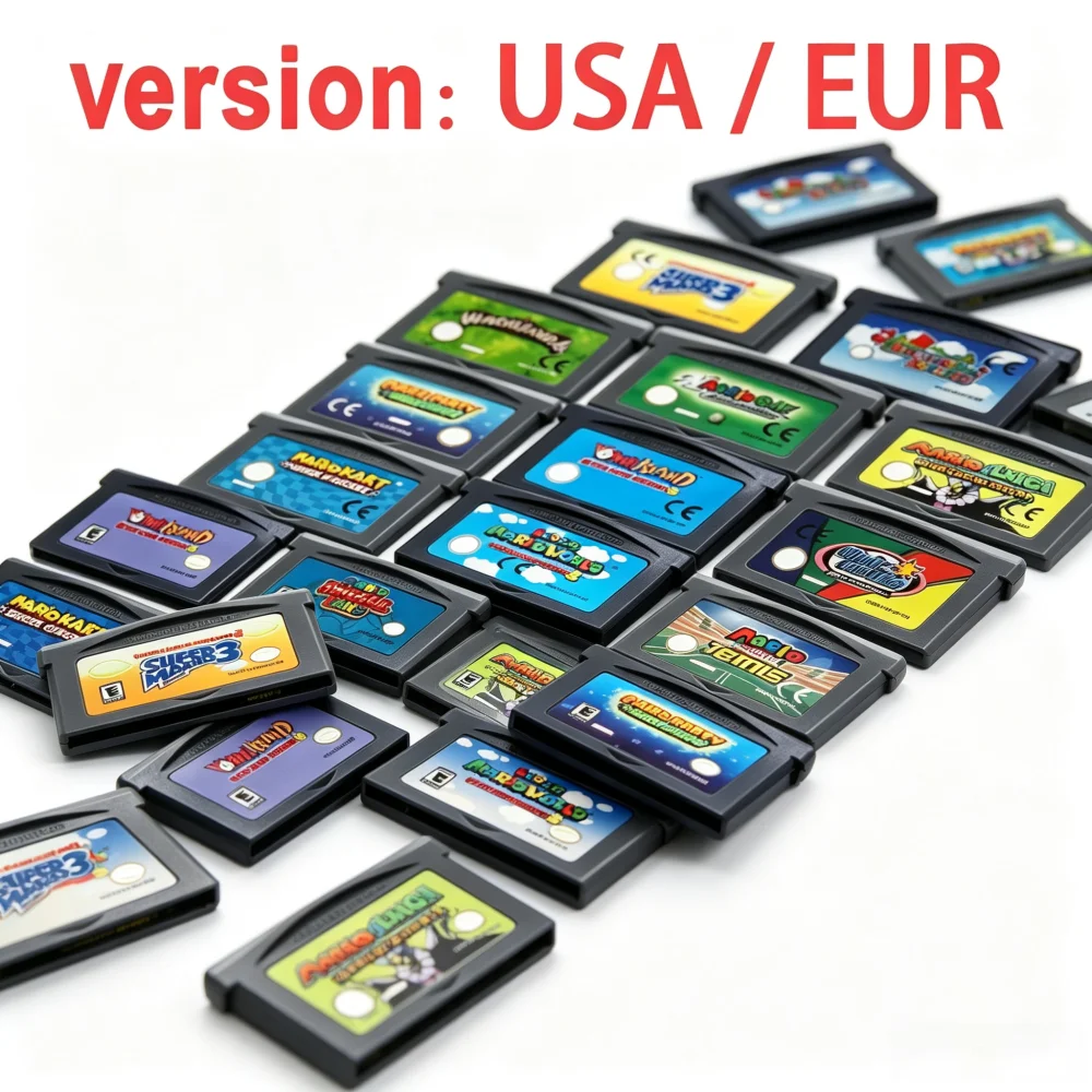 19 Styles GBA Game Cartridge Cards EUR & USA Version For 32 Bit Game Boy Advance GBA SP DS Lite Vintage Game Collection Gift