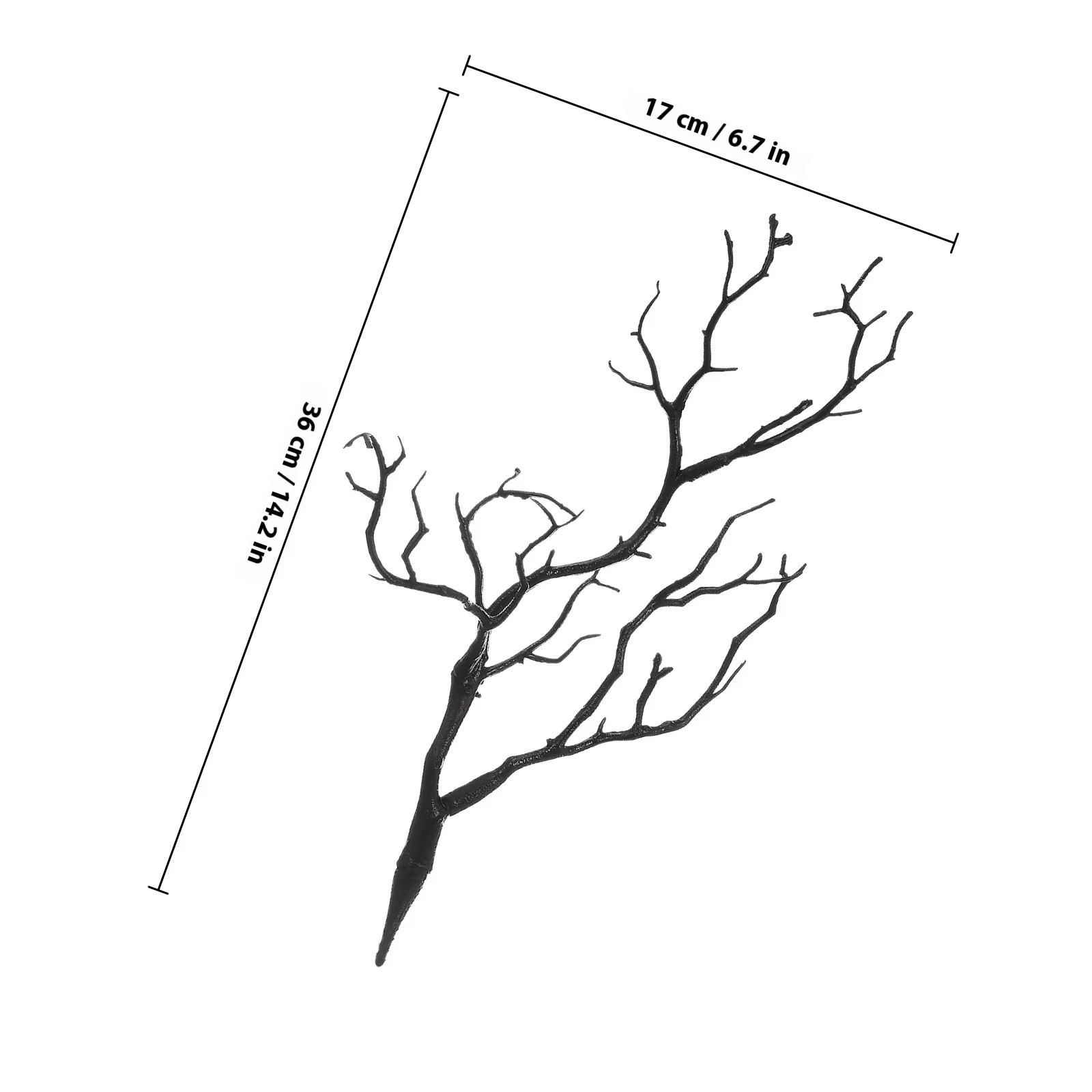 3 قطعة فرع المرجان محاكاة لتقوم بها بنفسك غطاء الرأس قرن الوعل البلاستيك حفلة الهالوين الديكور DIY بها بنفسك اكسسوارات ديكور فيلم الرعب #5