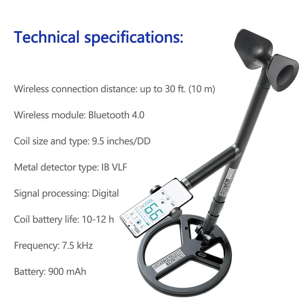 

AirMD Underground Metal Detector Professional Wireless Metal Detector Accurate Positioning IP68 Waterproof A Treasure Hunter New