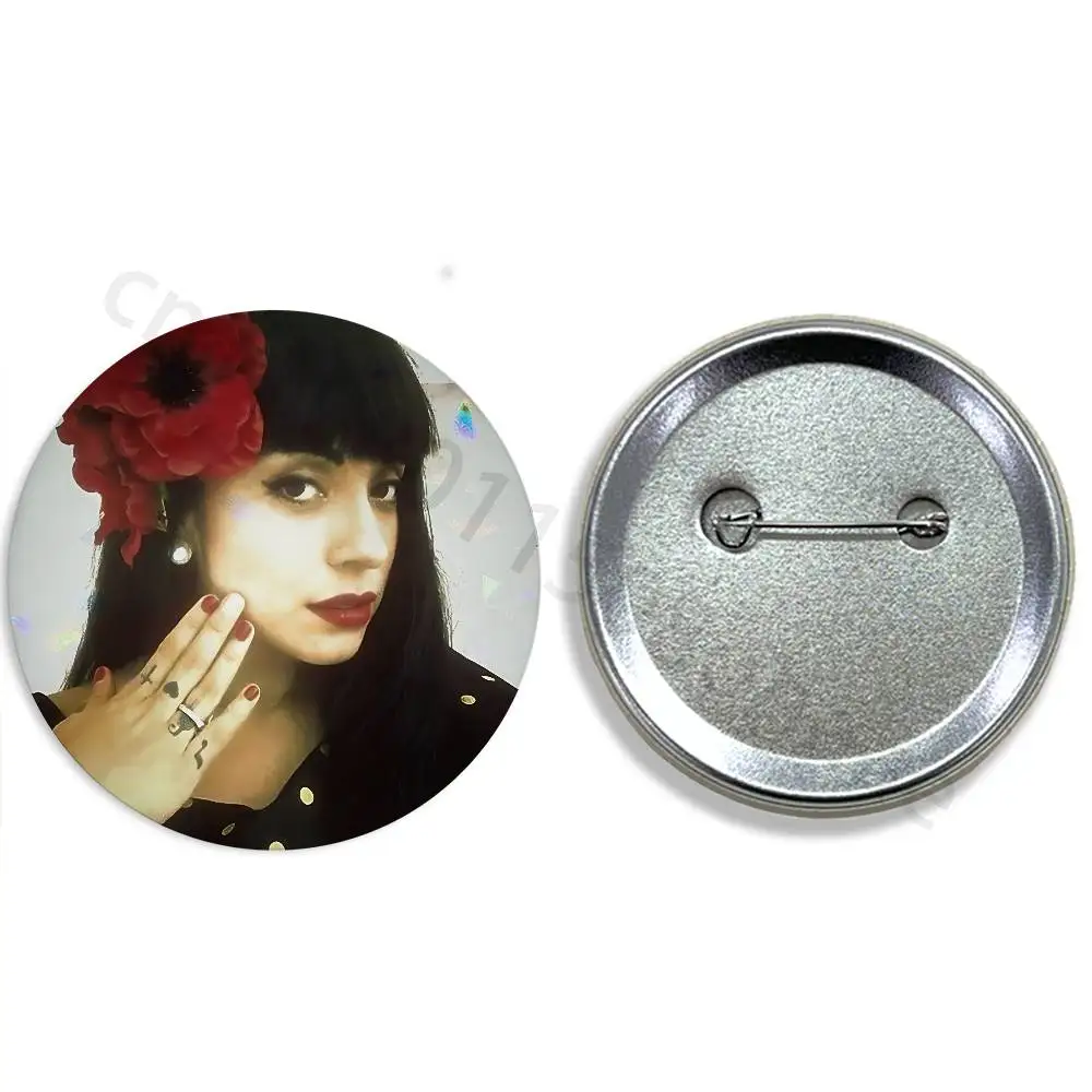 FEMME FATALE M-Mon L-Laferte 32/44/58mm Handmade Pins Round Brooch Badge Backpacks Clothes Jewelry Gifts