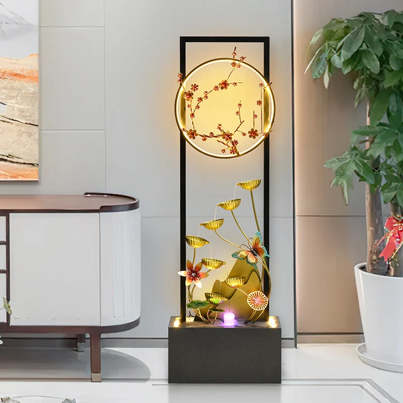 Modern light luxury circulating water floor ornament store opening entrance decoration humidification fortune housewarming high-