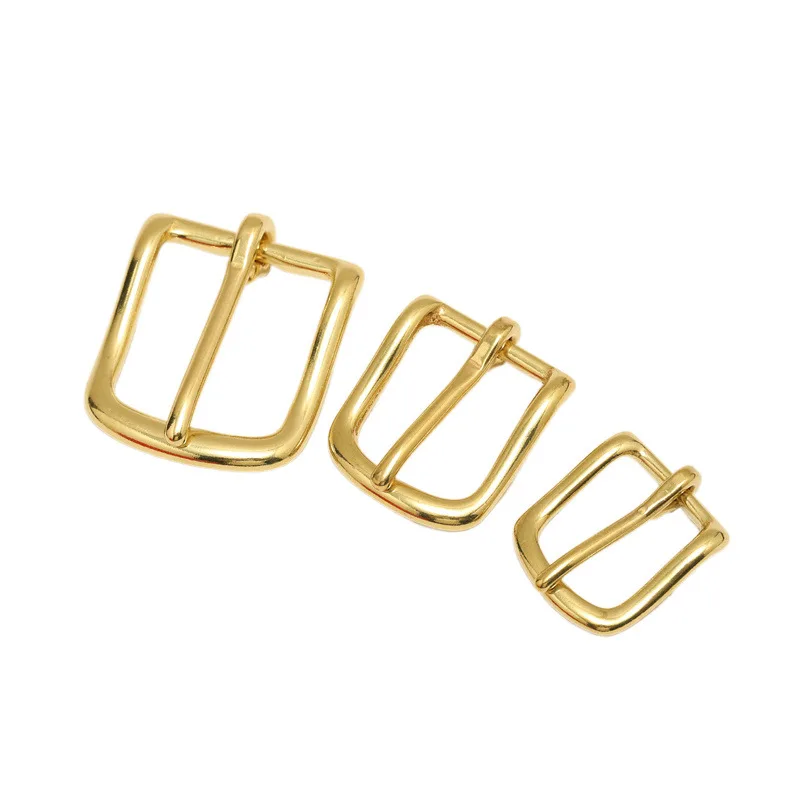 Pure Copper Belt Buckle Men's Brass Belt Japanese Buckle Japanese Pin Buckle Luggage Hardware Accessories Wholesale
