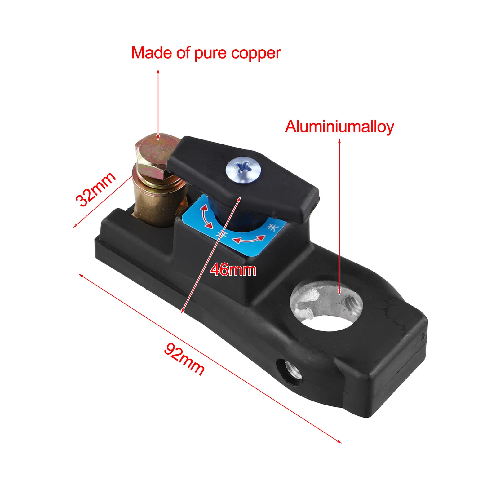 Zinc Alloy Construction of the Car Battery Disconnect Switch Ensures Durability While Protecting Against Weather Conditions