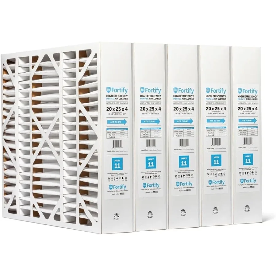 

Whole House Air Filter 20x25x4 MERV 11 White Replacement for TopTech TT-FM-2025 White Rodgers FR2000M-108 Pro1 IAQ F2008 F2012