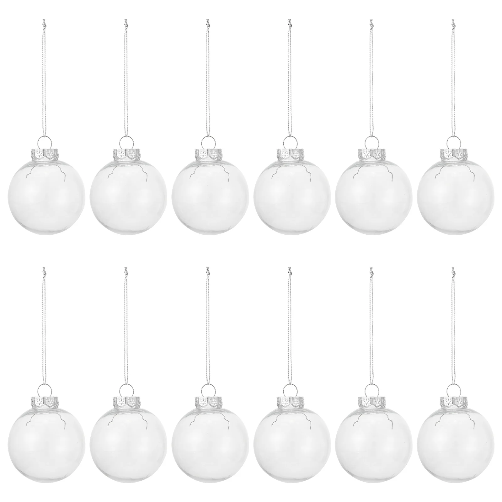 

12 Pcs Tree Christmas Pendant Decorations Hanging Inflatable Clear Craft Ornaments Man
