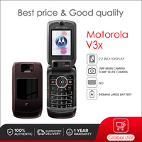 Original Motorola V3X Unlocked Refurbished Mobile Phone GSM  900 / 1800 / 1900 With 1 Year Warranty Only support English