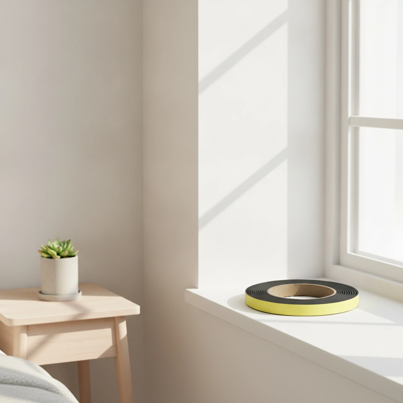 Foam Sealing Strip Insulating Foam Weather Stripping Tape Door Seal Strip Long-Lasting for Homeowners, Openings, Doors