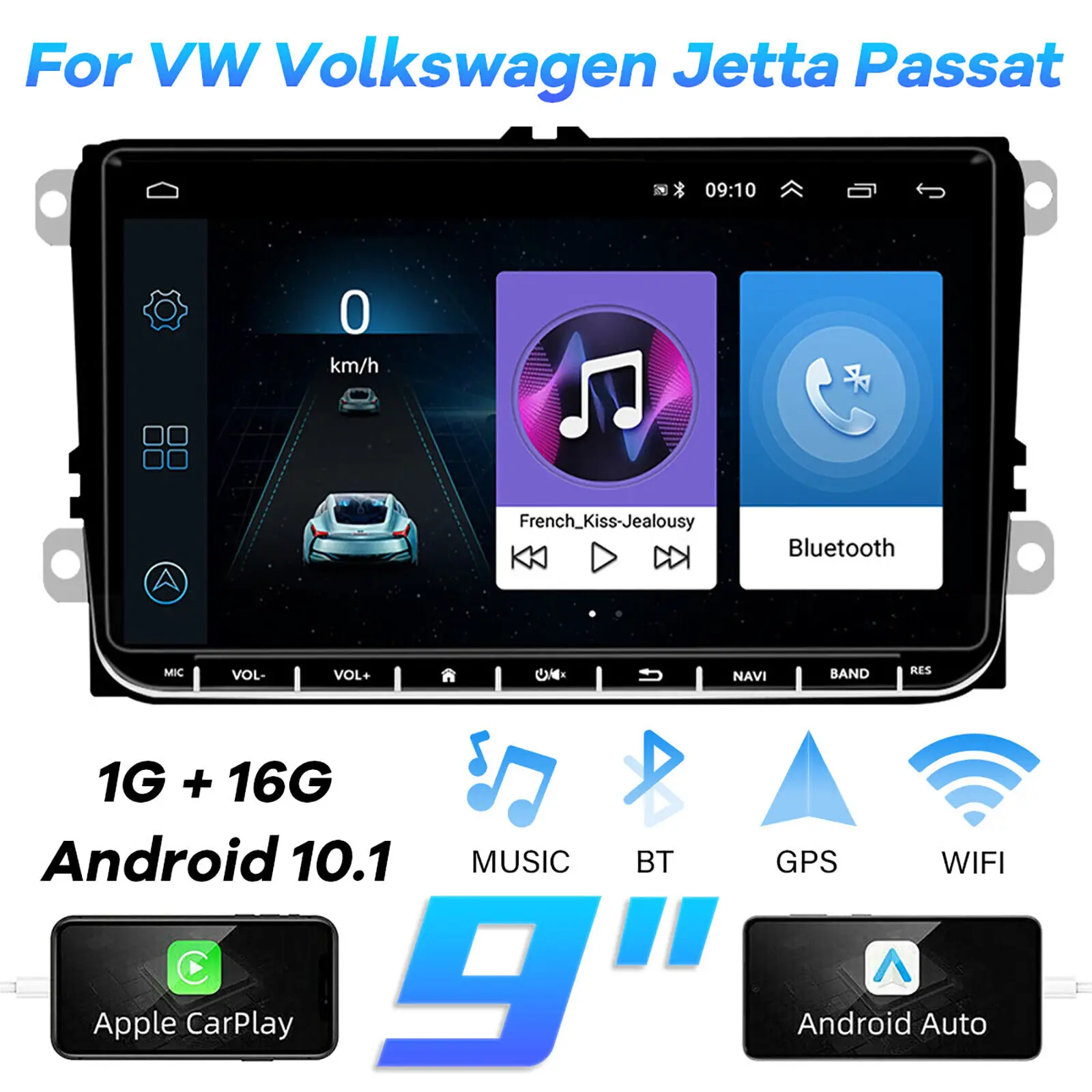 Radio Android 2 Din Multimedia Car Player For VW / Volkswagen Skoda Octavia golf 5 6 touran passat B6 polo Jetta Coche