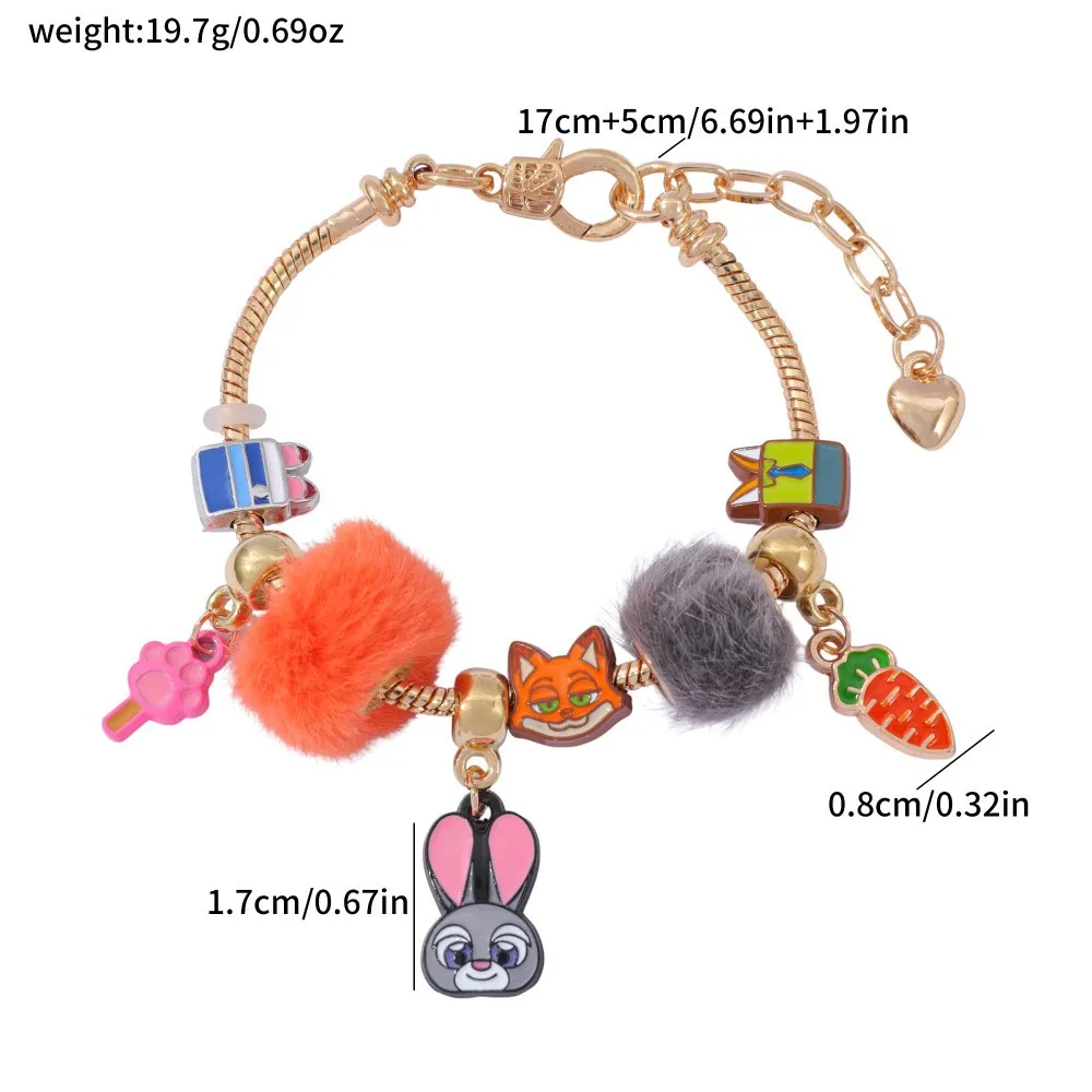 فيلم Zootopia 2 الإبداعية شخصية DIY الخرز نيك جودي قلادة سوار مجوهرات الأزياء مناسبة لإعطاء عشاق الفيلم #2