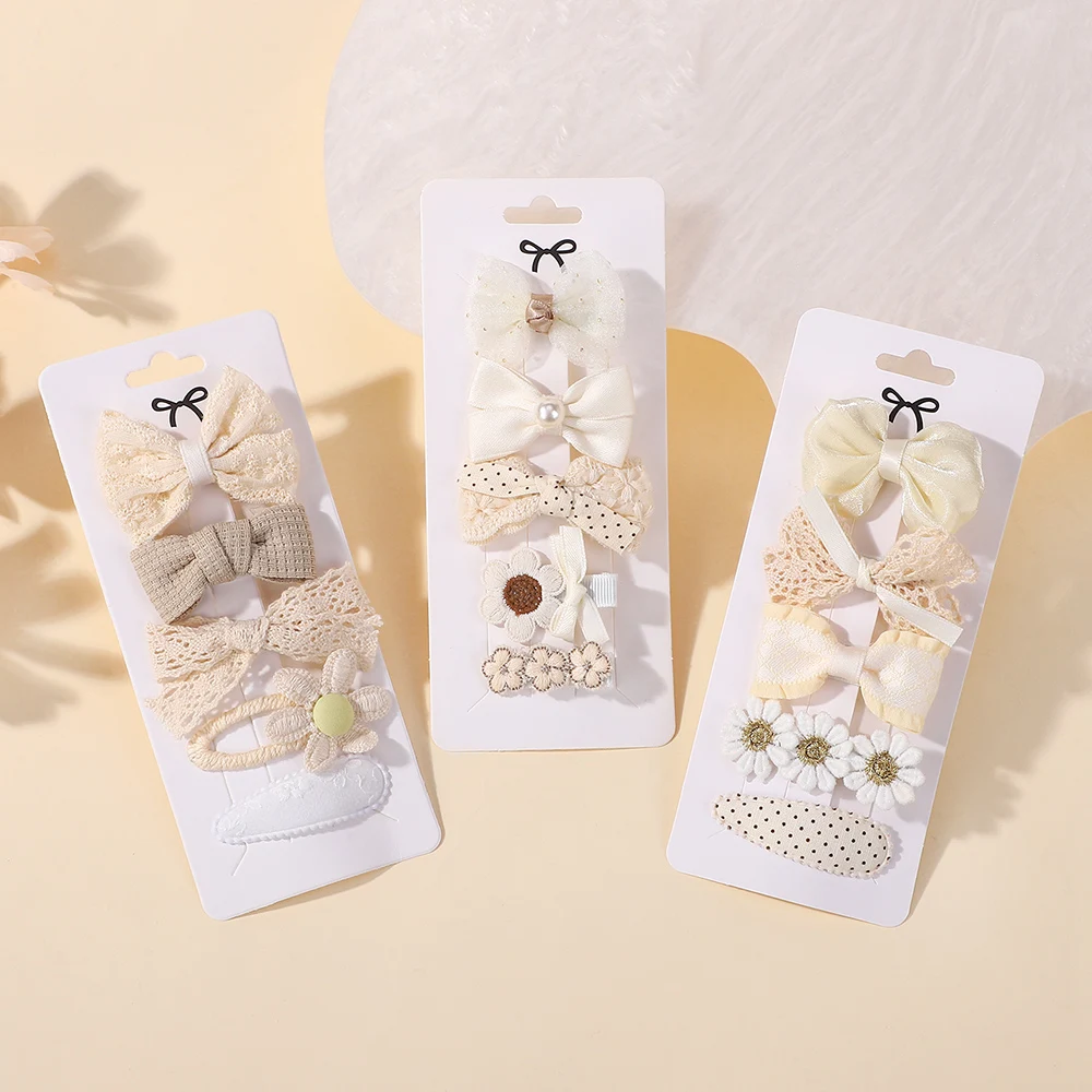 4 Stück süße Spitze bedruckte Schleife Haarspangen für Haare Mädchen handgemachte Haarnadel Boutique Haarspangen Kopfbedeckung Baby Haarschmuck – Detail 14