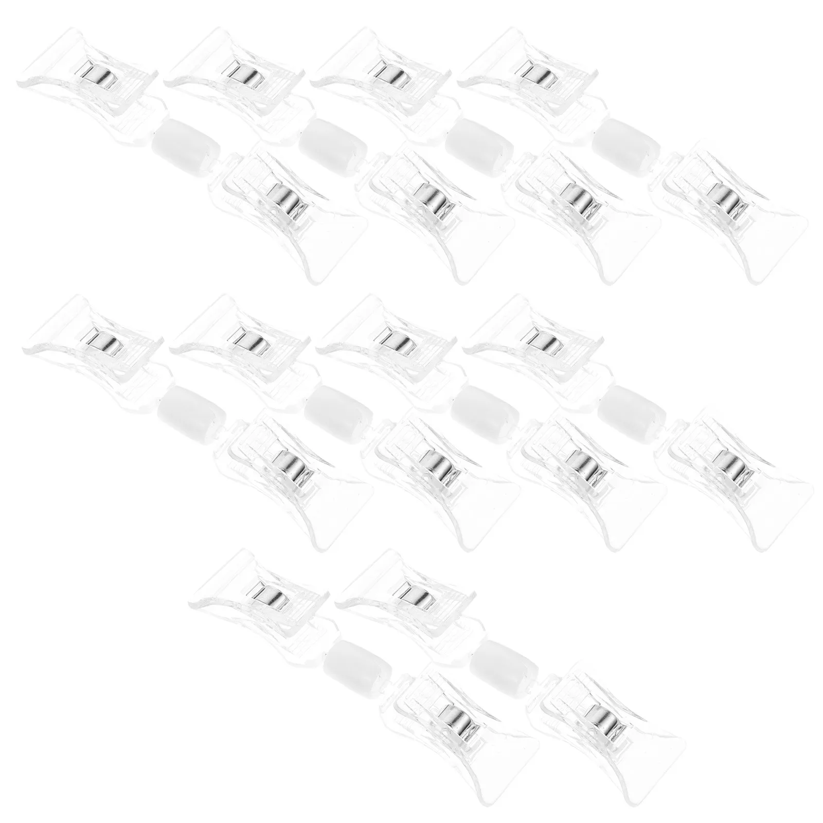 

10Pcs Plastic Clips Sturdy Double Sided Clip for Retail Store Price Sign Display Merchandise Sign Holder Rack Accessory