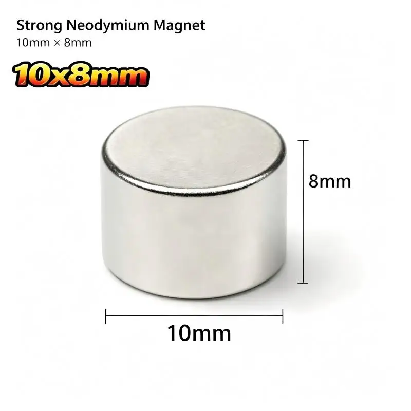 10x8mm N35 Round Disc Neodymium Magnet Mini Permanent NdFeB Small Magnet For Whiteboard Office DIY Craft Hobby Projects 10*8mm