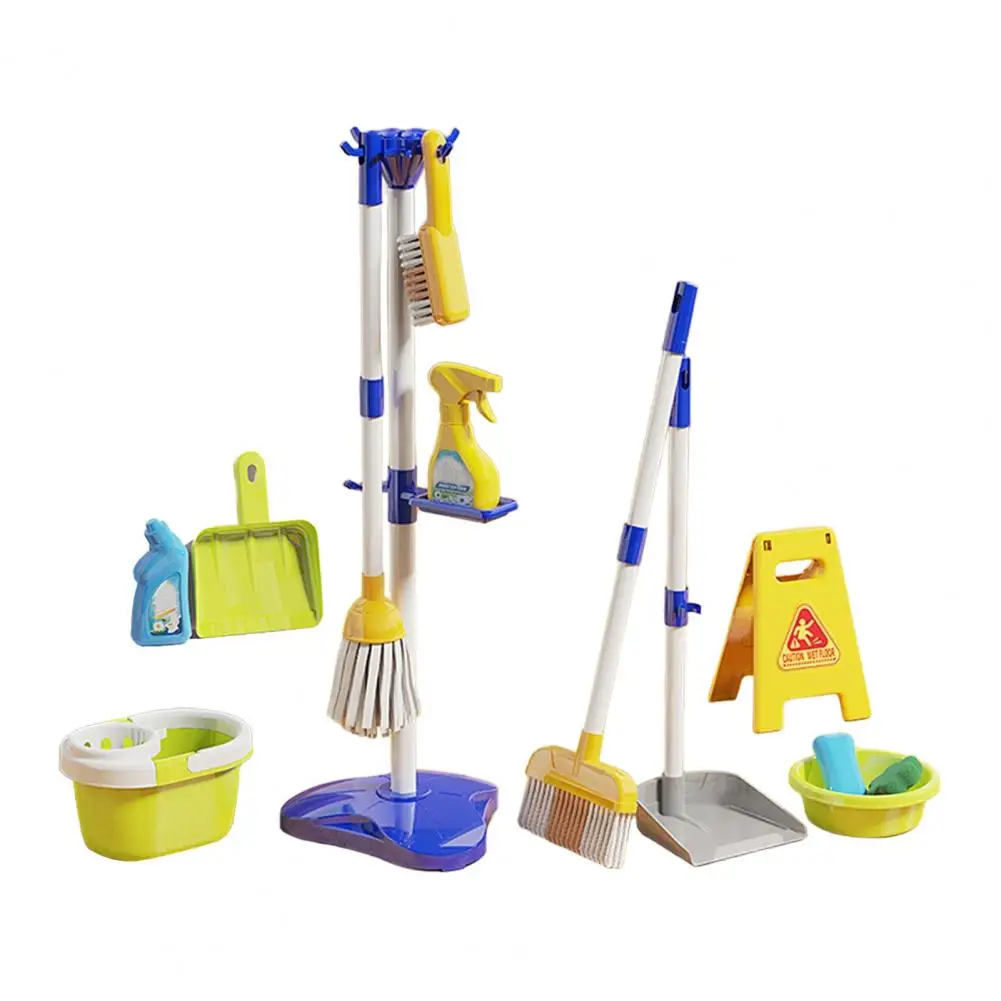 

Toddler Toys Toddler Set for Kids Pretend Play Broom Dustpan Toy Kids Housework Kit with Mop Duster Brush Sponge Cloth Kids Set