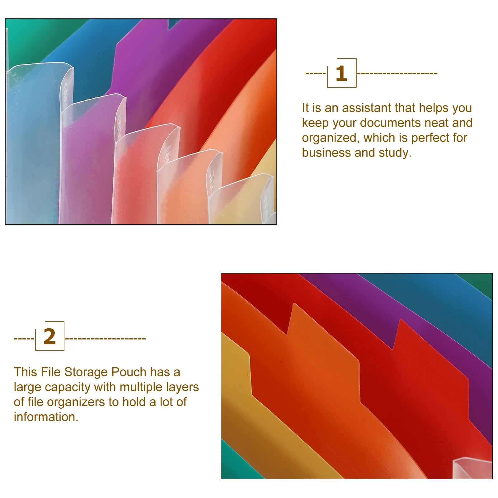 

Multi Pocket Expanding File Folder PVC Large Capacity Document Organizer Folder Portable Office Files Organizer