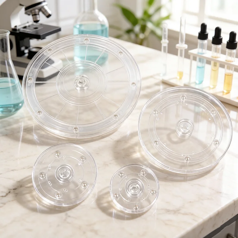 2026 NEW 360° Rotating Turntable Transparent Round Display Stand Lazy Swivel Plate Jewelry Decor Furniture Hardware Base
