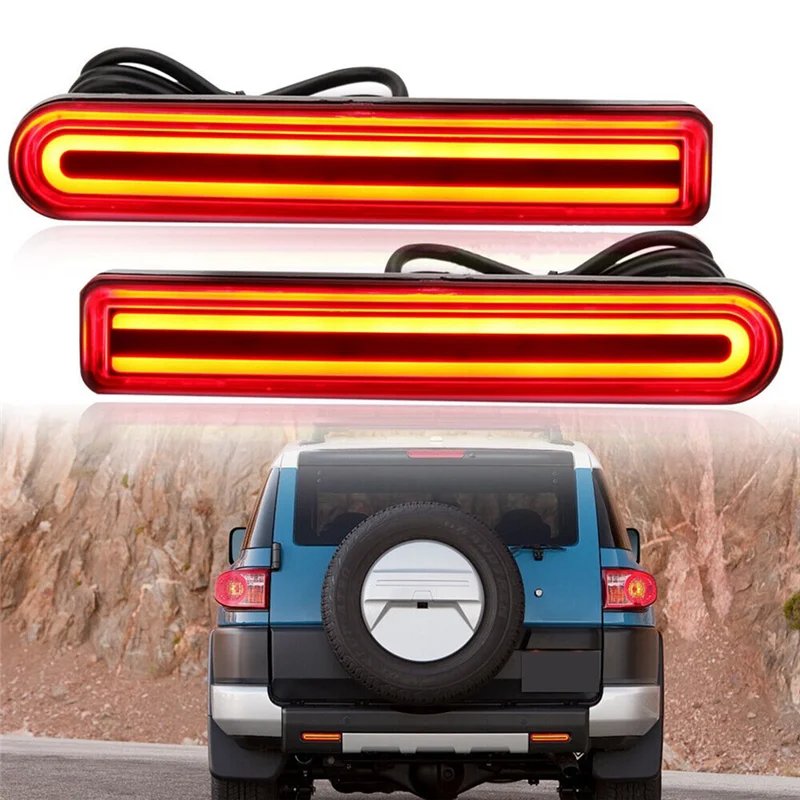 

Светодиодный задний бампер автомобиля для Toyota FJ Cruiser 2007-2017, американская версия, отражатель, указатель поворота, стоп-сигнал