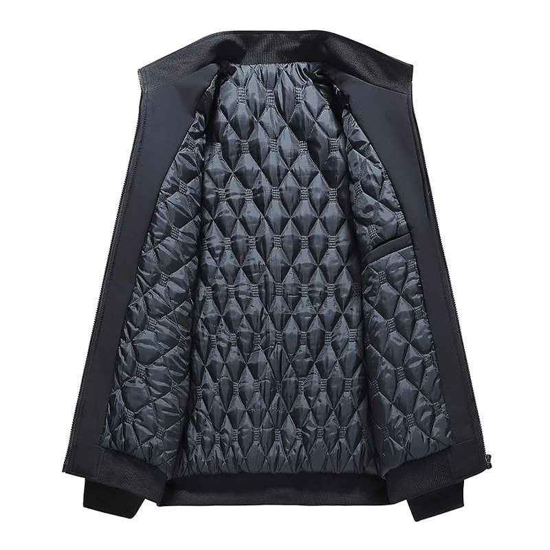 8XL Winterjacken für Herren, Übergröße, Business-Büro-Mantel, lässige Herren-Winterjacke, einfarbig, luxuriöse Oberbekleidung, 6XL 7XL – Detail 2