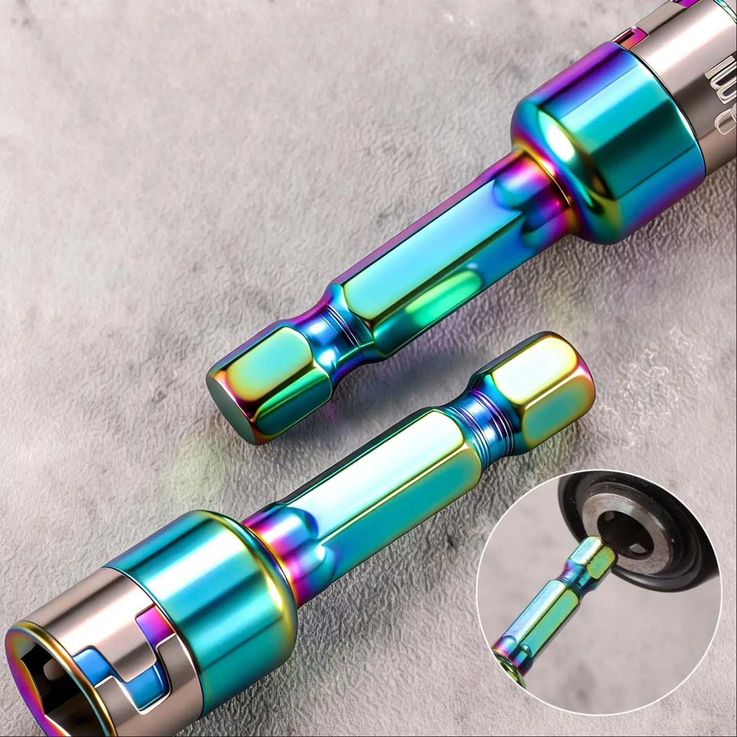 8MM Drill Socket Adapter Converter Quick Release Self-Locking Non-Magnetic For Motorcycle Repair Power Tools Hex Accessories