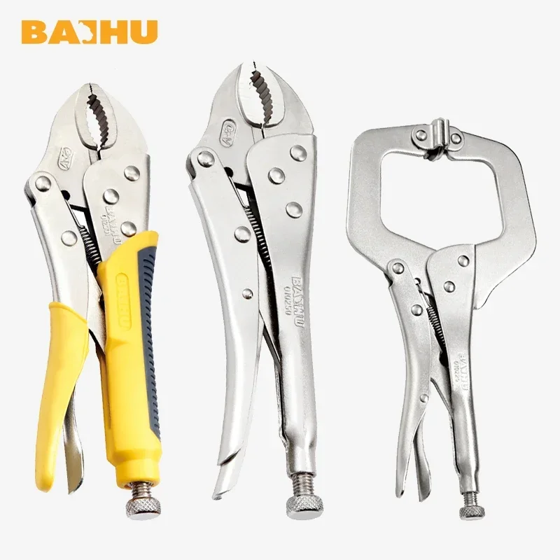 

1pcs Locking Pliers Lock Pliers Curved Jaw Pliers Straight Long Nose Pliers Multi-function Welding Tools