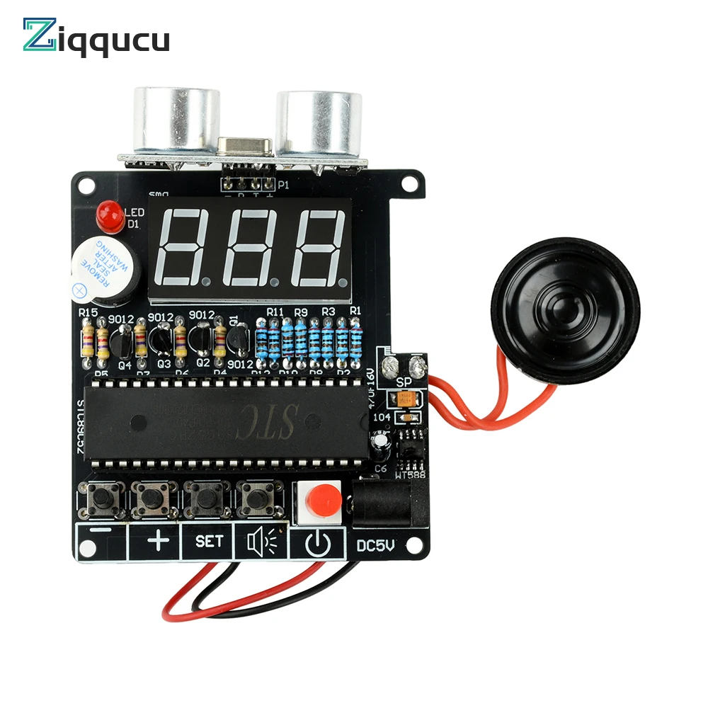 

DIY Ultrasonic Ranging Electronic Kit HC-SR04 Ultrasonic Distance Sensor Module DC 4.5-5.5V with Voice Announcement