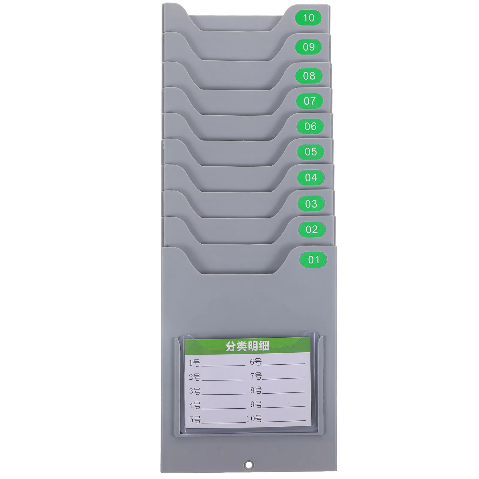 Heavy Duty Plastic Material Document Holder Wall Mount Card Slot Rack for Warehouse Label Cards Attendance Time Cards Organizer