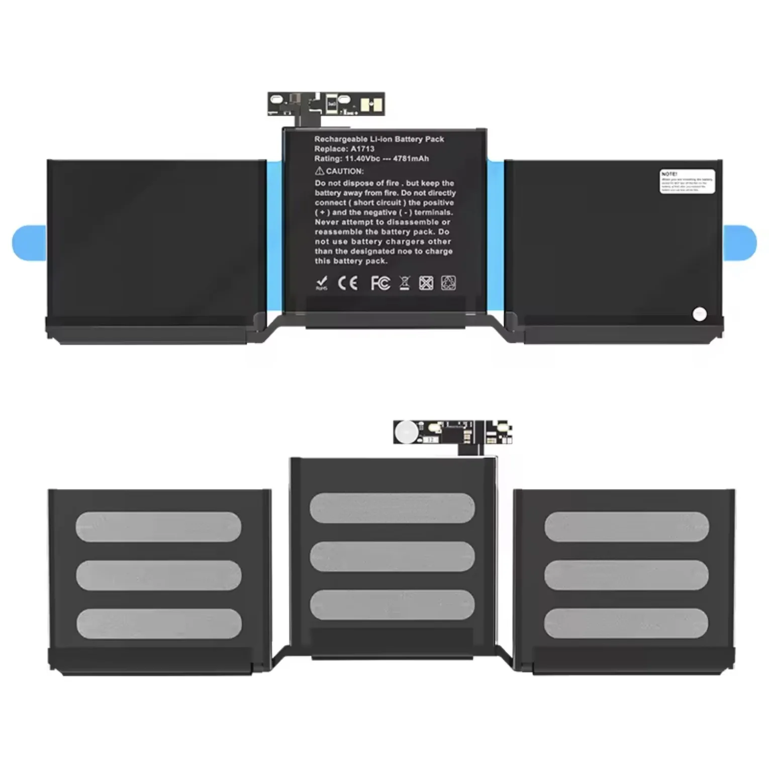 Bateria de substituição para MacBook Pro, 13 ", A1708, A1713, A1713, A1708, A2159, A2289, A2, 2016, meados de 2017