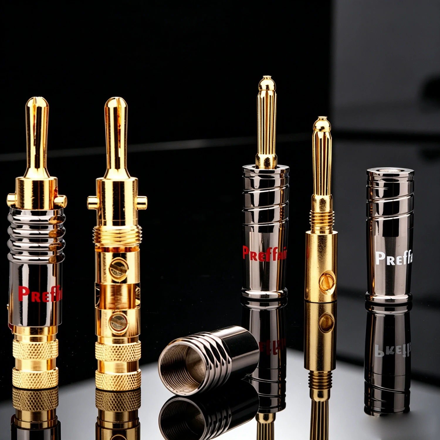 Preffair 24K Gold-plated Z type BFA Banana plug HIFI Speaker Cable Wire Plug diy Speaker Cable Audiophile