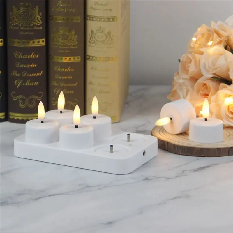 B03C-Halloween Christmas Party Decor LED Battery Operated Flameless Candle Light Creative Candles Lights 12PCS