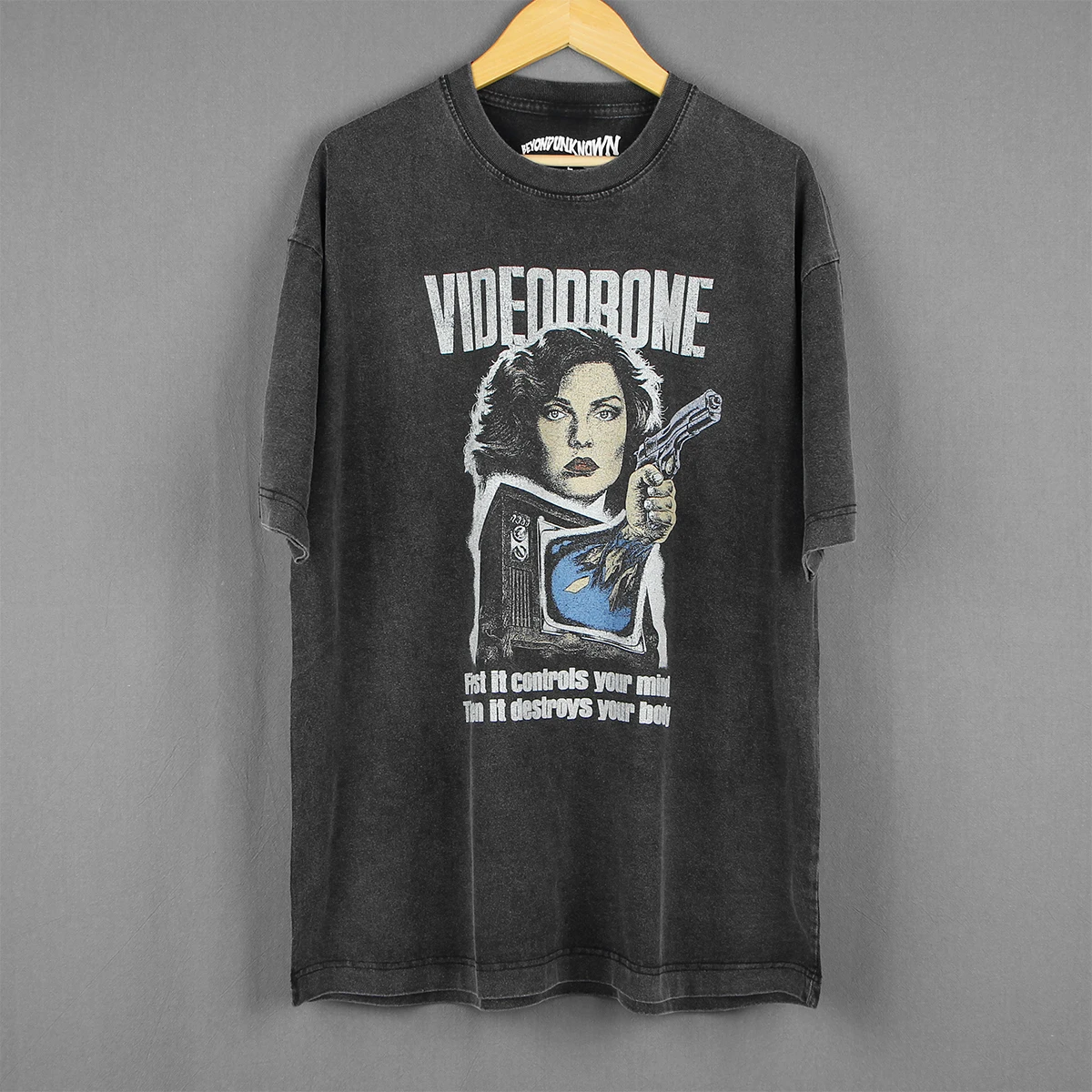 Videodrome T-Shirt David Cronenberg 80S Si-Fi Horror Movie Naked Lunch The Fly Scanners Retro Summer Cotton Clouthing Tee Shirt