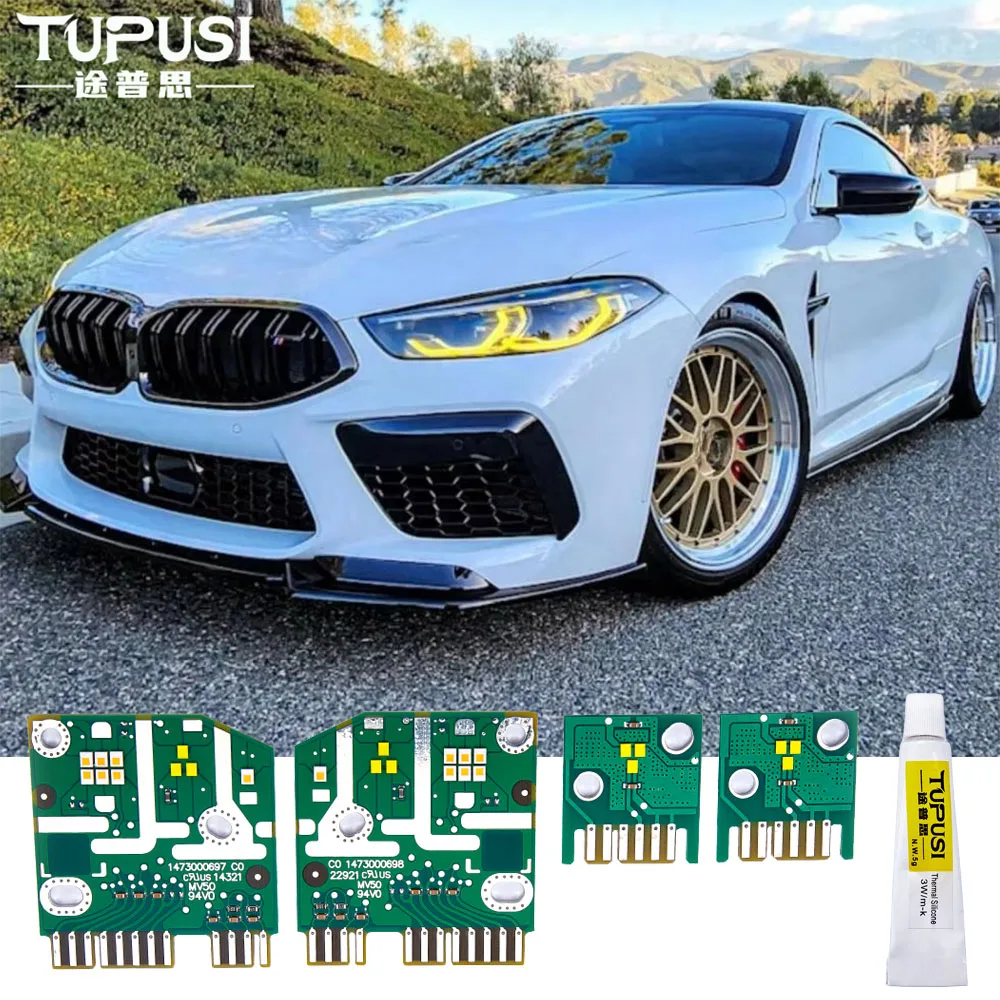 

ellow Angel Eye DRL светодиодные фары дневных ходовых светодиодных фонарей для автомобиля для BMW 8 серии G14 G15 F91 F92 F93 M8 G16 M8 Y