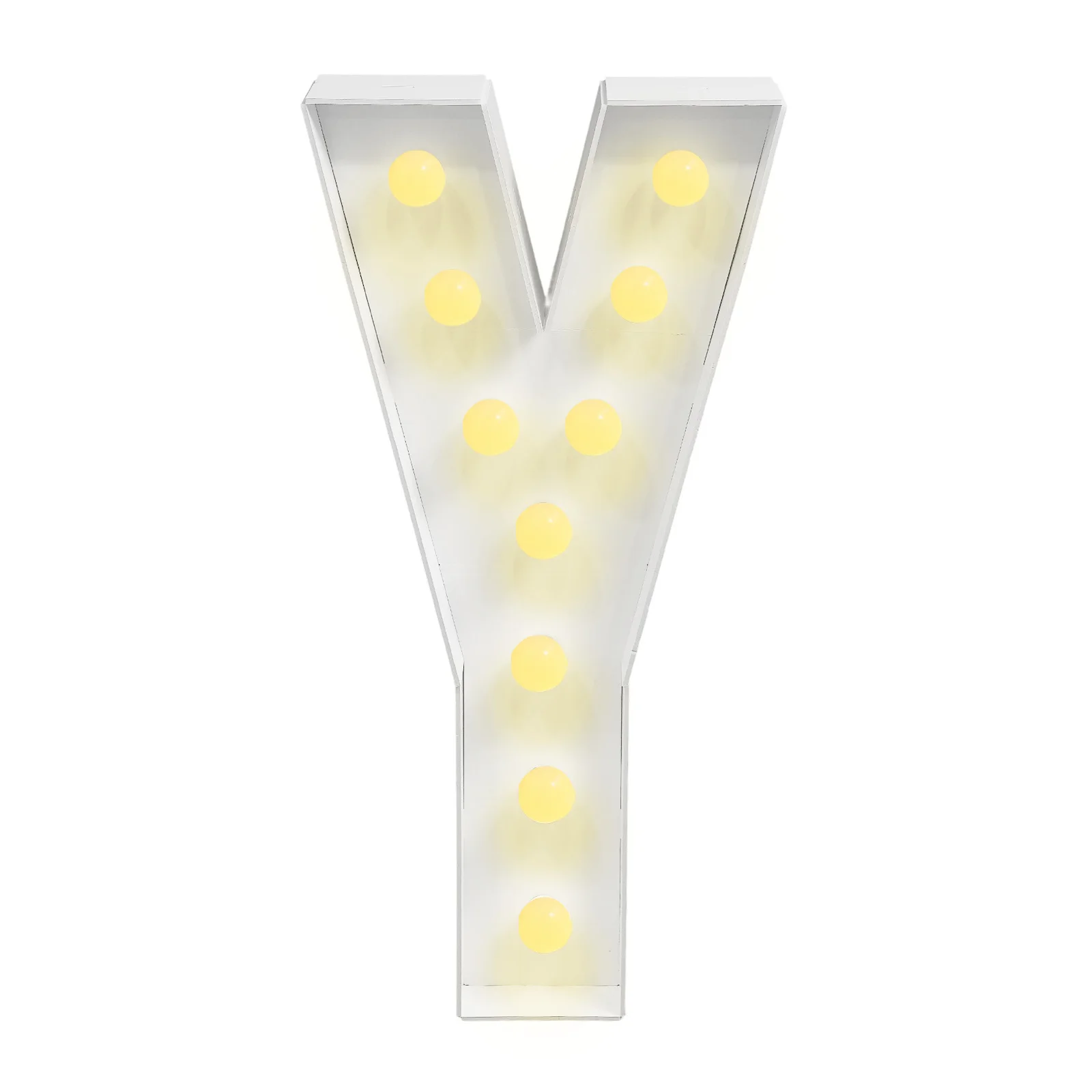 Große 36-Zoll Leuchtbuchstaben mit Warmem LED-Licht, Freistehende KT-Board-Schilder für Hochzeiten, Partys, Heimdekoration, Batteriebetrieben (Y/Q) – Detail 6