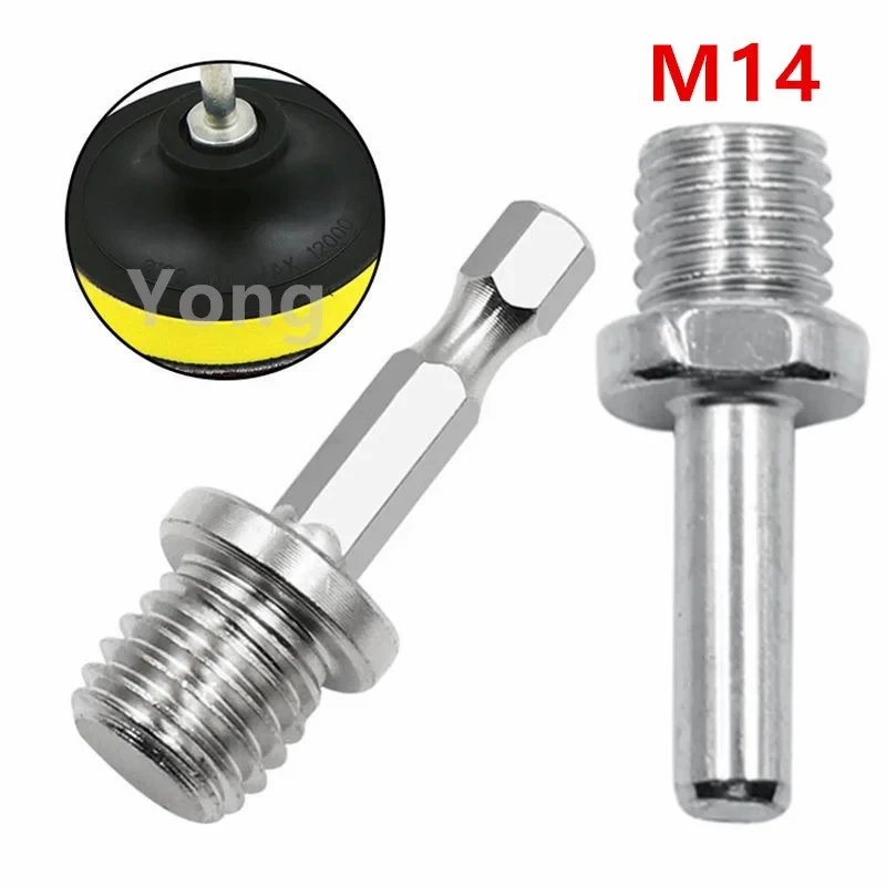 1PC M14 14mm Thread Connecting Rod Hexagon Rod Conversion Bar Adapter for Electric Drill Angle Grinder