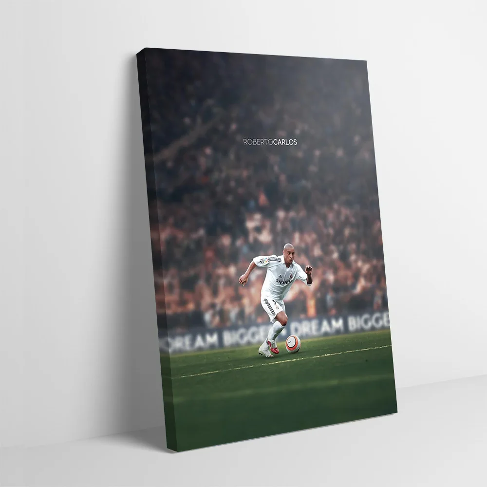 Roberto Carlos Soccer Action Printing Poster Customizable Pictures Wall Art Canvas Painting for Interior Decoration Wand Deko