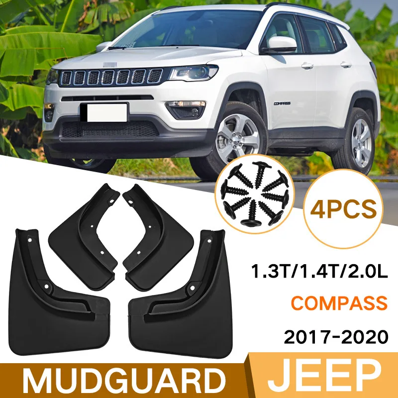 

For Jeep Compass2017-2023 Car Molded Mud Flaps Splash Guards Mudguards Front Rear Styling Front Rear Wheel Accessories