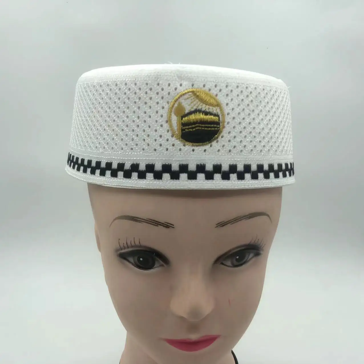 Topi Muslim untuk pria produk pajak pakaian Turki gratis pengiriman Topi Yahudi jaring doa Kippa Islami Kufi Topi bordir 03267