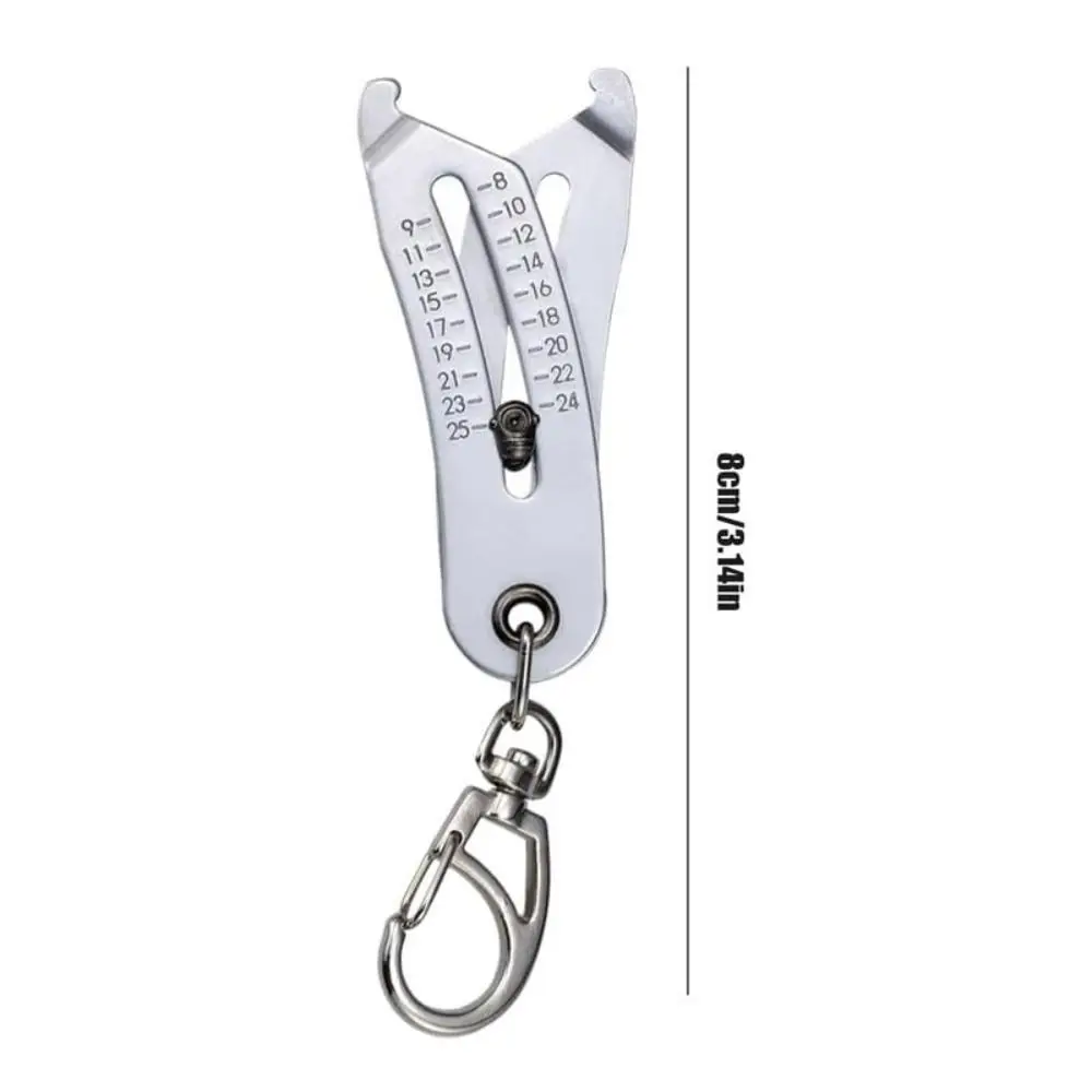 Precise Thread Size Checker Keychain Large Opening Two Sizes Bolt Size Finder Keychain Adjustable Lightweight