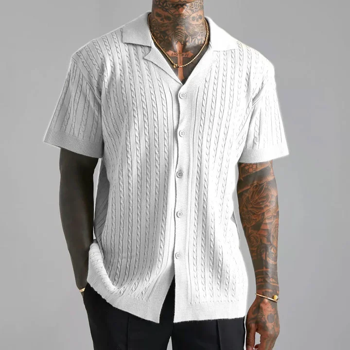 Summer New Short-sleeved Cardigan Men's Hot Casual Wear